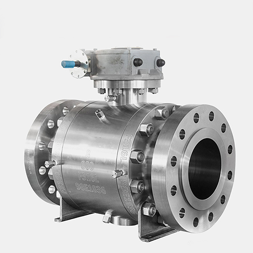 What is a trunnion ball valve?