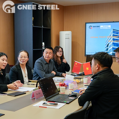 Vietnamese clients visit GNEE Group for API 5L X70 large diameter pipe
