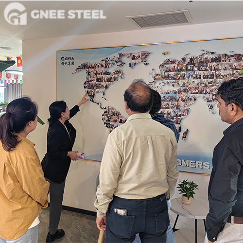 Indian customer visits GNEE Group to purchase API 5L X70 pipeline pipe